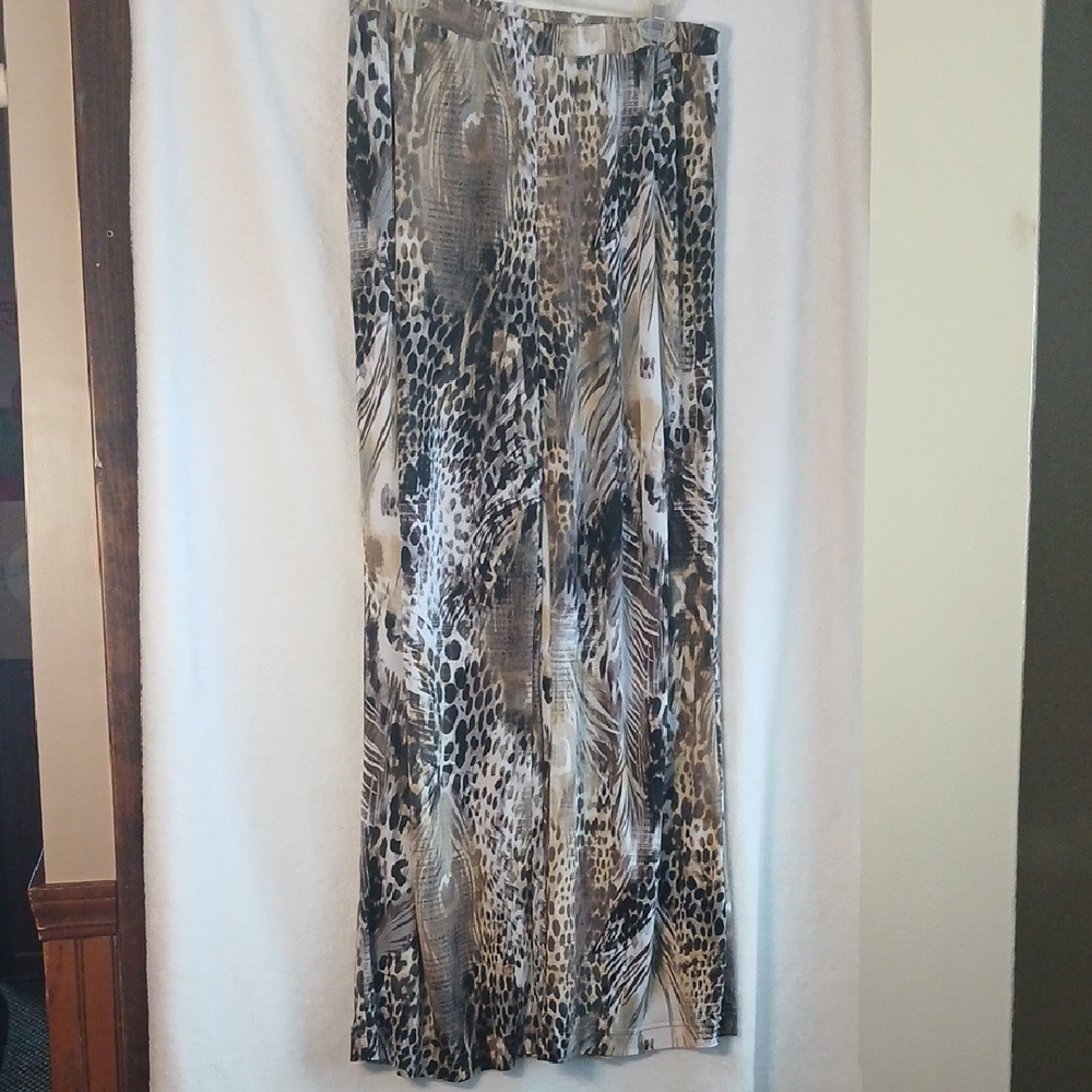 Chic Animal Print Flare Pants